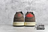 NIKE AIR JORDAN 1 LOW MOCHA X TRAVIS SCOTT BLACK/DARK MOCHA-UNIVERSITY RED-SAIL CQ4277-001