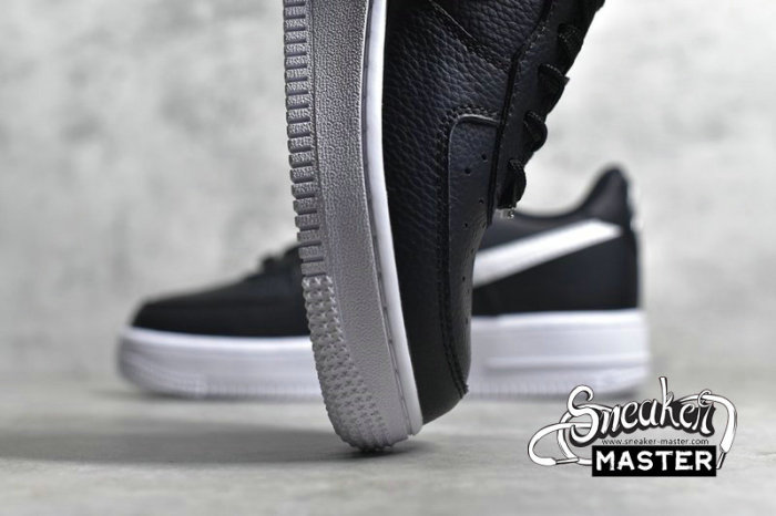NIKE AIR FORCE 1 LOW 07 PREMIUM SILVER SWOOSH BLACK/LASER CRIMSON/WHITE CW6558-001