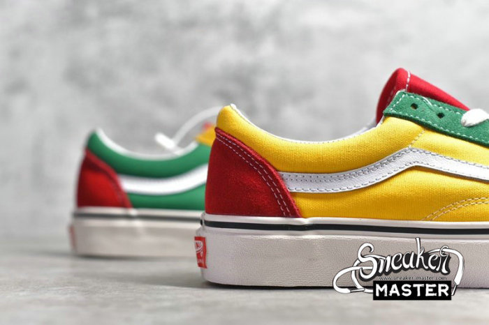 VANS OLD SKOOL 36 DX ANAHEIM FACTORY OG RED/OG EMERALD-YELLOW VN0A38G2XFM