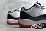 NIKE AIR JORDAN 11 RETRO LOW CONCORD-BRED WHITE/UNIVERSITY RED/BLACK/TRUE RED AV2187-160