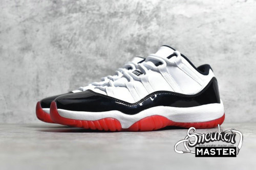 NIKE AIR JORDAN 11 RETRO LOW CONCORD-BRED WHITE/UNIVERSITY RED/BLACK/TRUE RED AV2187-160