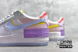 NIKE AIR FORCE 1 SHADOW WHITE/HYDROGEN BLUE/PURPLE/WHITE CW2630-141