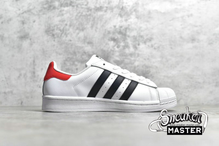 ADIDAS SUPERSTAR SHOES CLOUD WHITE/CORE BLACK/PINK FU9528