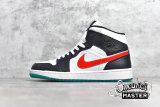 NIKE AIR JORDAN 1 MID ALTERNATE SWOOSH BLACK/UNIVERSITY RED/WHITE/LUCID GREEN BQ6472-063