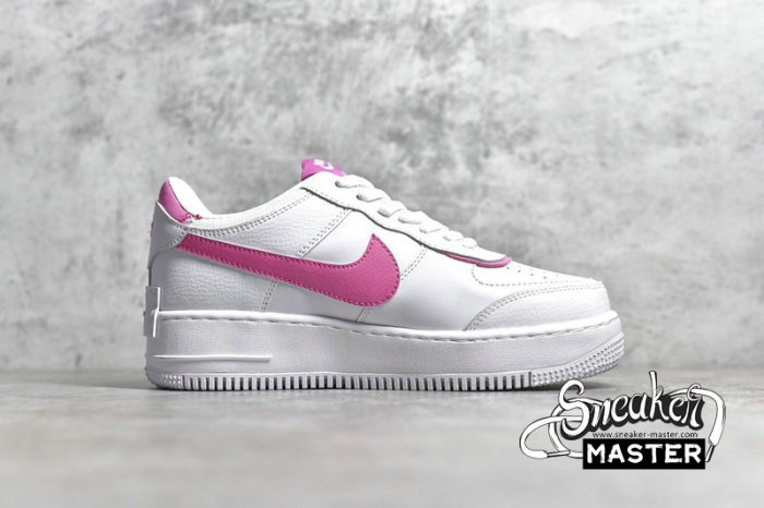 NIKE AIR FORCE 1 SHADOW WHITE/WHITE/MAGIC FLAMINGO CI0919-102