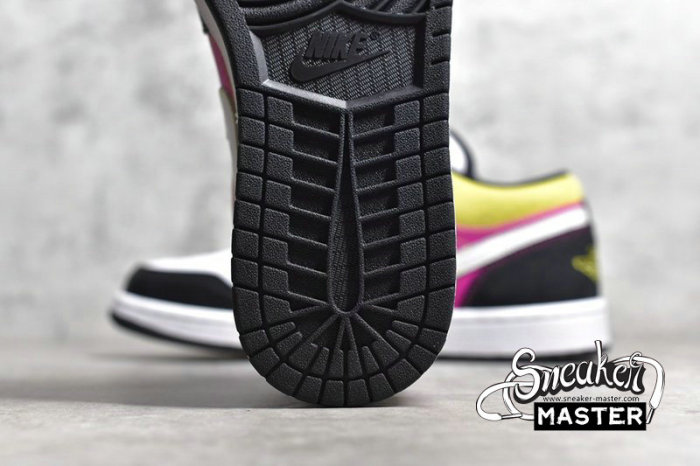 NIKE AIR JORDAN 1 LOW SPRAY PAINT WHITE/BLACK/YELLOW-PINK CW5564-001