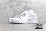 NIKE AIR JORDAN 1 LOW GS WHITE/WHITE-AURORA GREEN-SOAR 554723-101