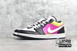 NIKE AIR JORDAN 1 LOW SPRAY PAINT WHITE/BLACK/YELLOW-PINK CW5564-001