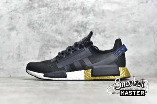 ADIDAS NMD_R1 V2 SHOES CORE BLACK/CORE BLACK/GOLD METALLIC FW5327