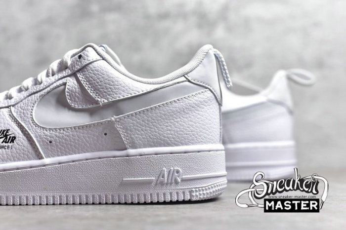 NIKE AIR FORCE 1 LOW REFLECTIVE SWOOSH WHITE/WHITE/BLACK CV3039-100