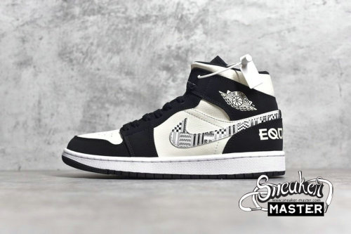 NIKE AIR JORDAN 1 MID MELO SE EQUALITY BLACK/BLACK-SAIL-WOLF GREY 852542-010