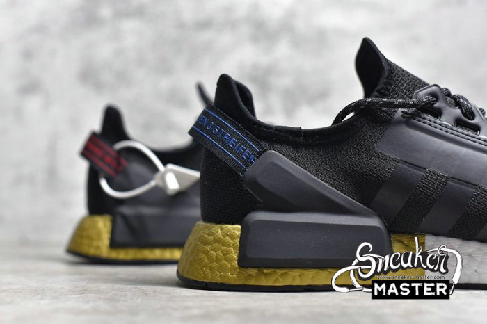 ADIDAS NMD_R1 V2 SHOES CORE BLACK/CORE BLACK/GOLD METALLIC FW5327