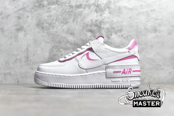NIKE AIR FORCE 1 SHADOW WHITE/WHITE/MAGIC FLAMINGO CI0919-102