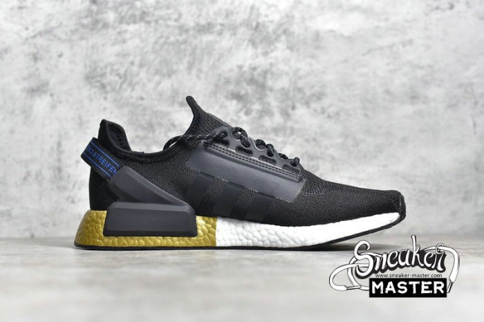 ADIDAS NMD_R1 V2 SHOES CORE BLACK/CORE BLACK/GOLD METALLIC FW5327