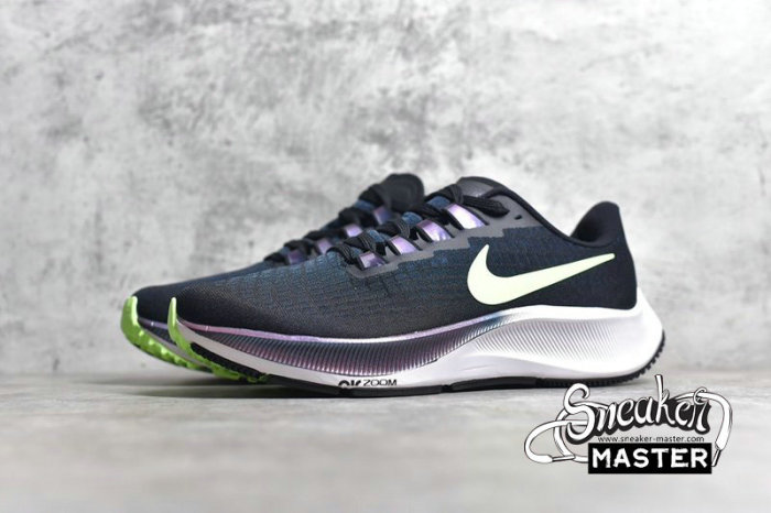 NIKE AIR ZOOM PEGASUS 37 BLACK/GREEN/PURPLE BQ9646-001