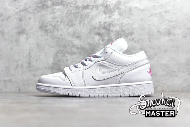 NIKE AIR JORDAN 1 LOW GS WHITE/WHITE-AURORA GREEN-SOAR 554723-101