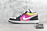 NIKE AIR JORDAN 1 LOW SPRAY PAINT WHITE/BLACK/YELLOW-PINK CW5564-001