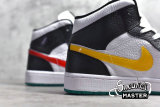 NIKE AIR JORDAN 1 MID ALTERNATE SWOOSH BLACK/UNIVERSITY RED/WHITE/LUCID GREEN BQ6472-063