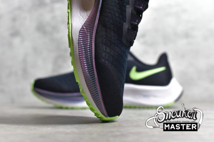 NIKE AIR ZOOM PEGASUS 37 BLACK/GREEN/PURPLE BQ9646-001