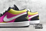 NIKE AIR JORDAN 1 LOW SPRAY PAINT WHITE/BLACK/YELLOW-PINK CW5564-001