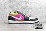 NIKE AIR JORDAN 1 LOW SPRAY PAINT WHITE/BLACK/YELLOW-PINK CW5564-001