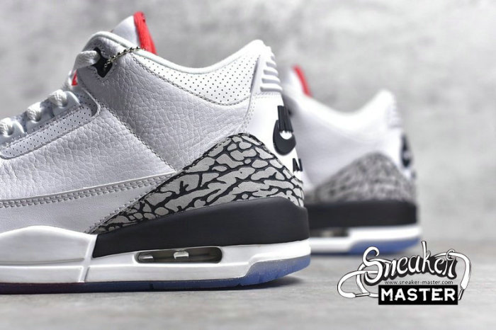 NIKE AIR JORDAN 3 RETRO NRG FREE THROW LINE WHITE/FIRE RED-CEMENT GREY-BLACK 923096-101