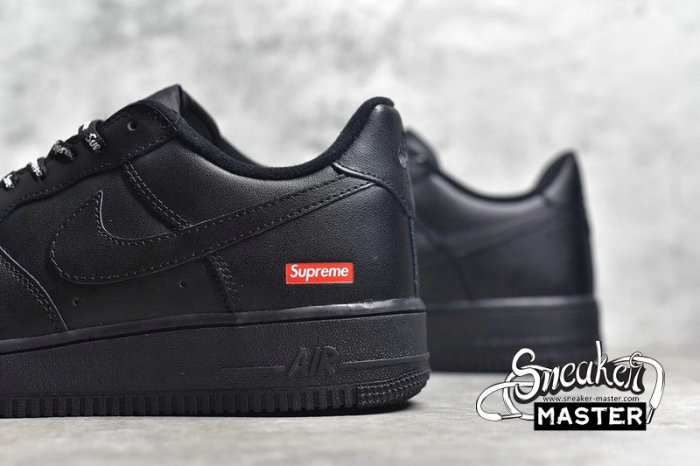 NIKE AIR FORCE 1 LOW X SUPREME BOX LOGO BLACK/BLACK-RED CU9225-001