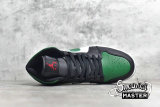 NIKE AIR JORDAN 1 MID GREEN TOE BLACK/GYM RED-WHITE-PINE GREEN 554724-067