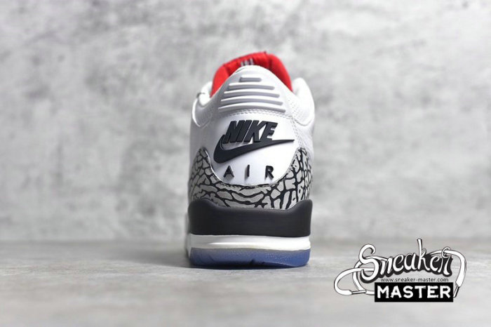 NIKE AIR JORDAN 3 RETRO NRG FREE THROW LINE WHITE/FIRE RED-CEMENT GREY-BLACK 923096-101