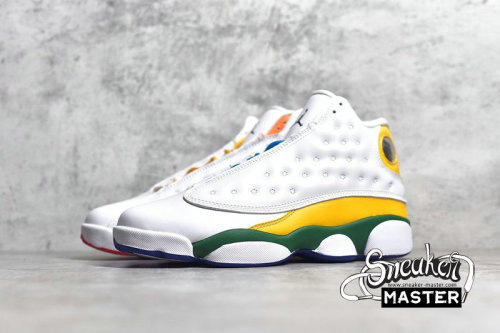 NIKE AIR JORDAN 13 RETRO PLAYGROUND PS WHITE/BLACK-COURT PURPLE-TOTAL ORANGE-PINE GREEN CV0808-158