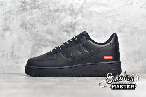 NIKE AIR FORCE 1 LOW X SUPREME BOX LOGO BLACK/BLACK-RED CU9225-001