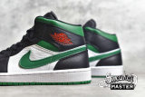 NIKE AIR JORDAN 1 MID GREEN TOE BLACK/GYM RED-WHITE-PINE GREEN 554724-067