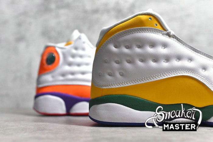 NIKE AIR JORDAN 13 RETRO PLAYGROUND PS WHITE/BLACK-COURT PURPLE-TOTAL ORANGE-PINE GREEN CV0808-158