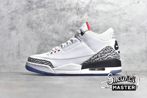 NIKE AIR JORDAN 3 RETRO NRG FREE THROW LINE WHITE/FIRE RED-CEMENT GREY-BLACK 923096-101