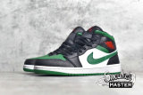 NIKE AIR JORDAN 1 MID GREEN TOE BLACK/GYM RED-WHITE-PINE GREEN 554724-067