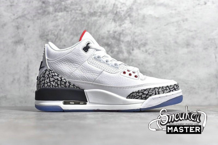 NIKE AIR JORDAN 3 RETRO NRG FREE THROW LINE WHITE/FIRE RED-CEMENT GREY-BLACK 923096-101