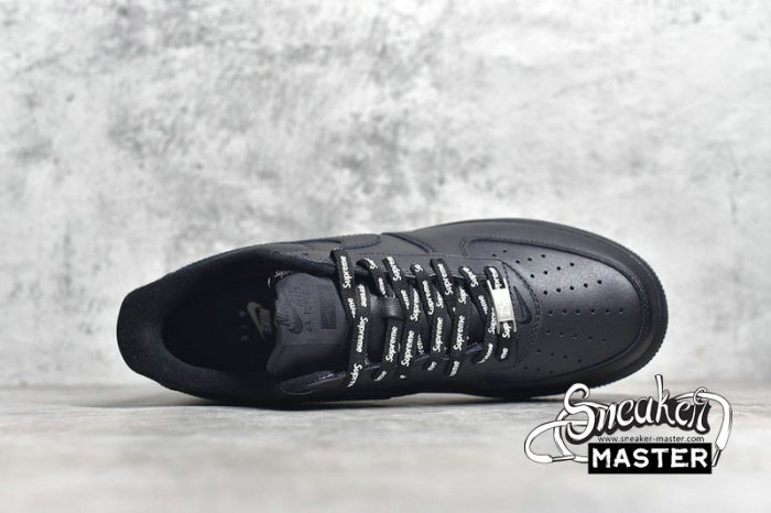 NIKE AIR FORCE 1 LOW X SUPREME BOX LOGO BLACK/BLACK-RED CU9225-001