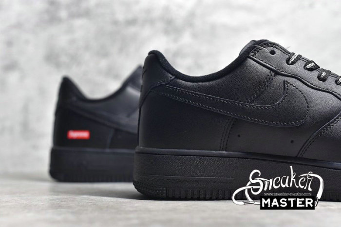 NIKE AIR FORCE 1 LOW X SUPREME BOX LOGO BLACK/BLACK-RED CU9225-001