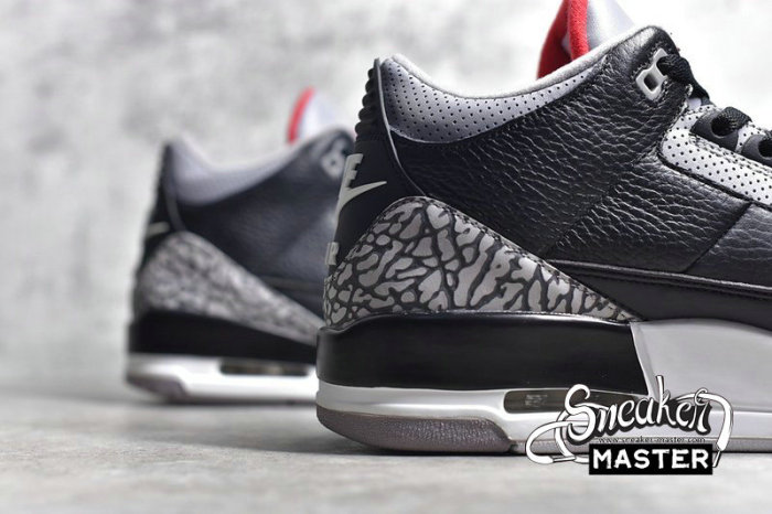 NIKE AIR JORDAN 3 RETRO OG BLACK CEMENT 2018 BLACK/CEMENT GREY-WHITE-FIRE RED 854262-001