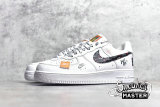 NIKE AIR FORCE 1 LOW 07 PRM JUST DO IT WHITE/WHITE-BLACK-TOTAL ORANGE AR7719-100