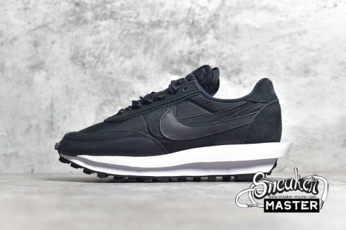 NIKE SACAI X LDWAFFLE BLACK NYLON BLACK/BLACK/WHITE BV0073-002