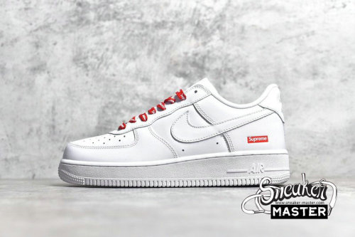 NIKE AIR FORCE 1 LOW X SUPREME BOX LOGO WHITE/WHITE/RED CU9225-100