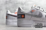 NIKE AIR FORCE 1 LOW 07 PRM JUST DO IT WHITE/WHITE-BLACK-TOTAL ORANGE AR7719-100