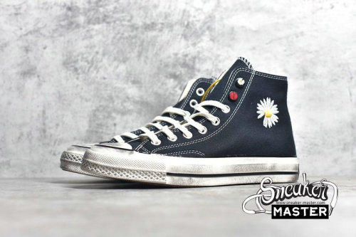 CONVERSE CHUCK TAYLOR ALL-STAR 70S HIGH SUNFLOWER X PEACEMINUSONE BLACK/BLACK/WHITE 163762C