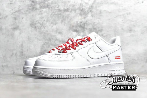NIKE AIR FORCE 1 LOW X SUPREME BOX LOGO WHITE/WHITE/RED CU9225-100