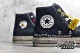 CONVERSE CHUCK TAYLOR ALL-STAR 70S HIGH SUNFLOWER X PEACEMINUSONE BLACK/BLACK/WHITE 163762C