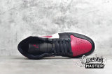 NIKE AIR JORDAN 1 MID BRED TOE BLACK/GYM RED-WHITE 554724-066