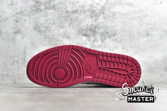 NIKE AIR JORDAN 1 MID BRED TOE BLACK/GYM RED-WHITE 554724-066