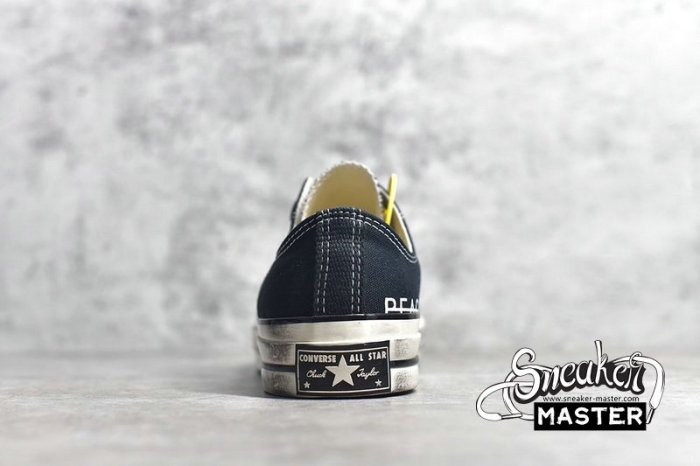 CONVERSE CHUCK TAYLOR ALL-STAR 70S LOW SUNFLOWER X PEACEMINUSONE BLACK/BLACK/WHITE 163769C