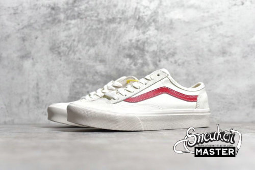 VANS STYLE 36 DECON SF MARSHMALLOW MARSHMALLOW/RACING RED VN0A3DZ3OXS